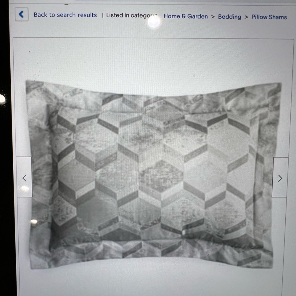 EURO SHAM 26 x 26” Frette Dolomites cotton jacquard pillow covering, NEW